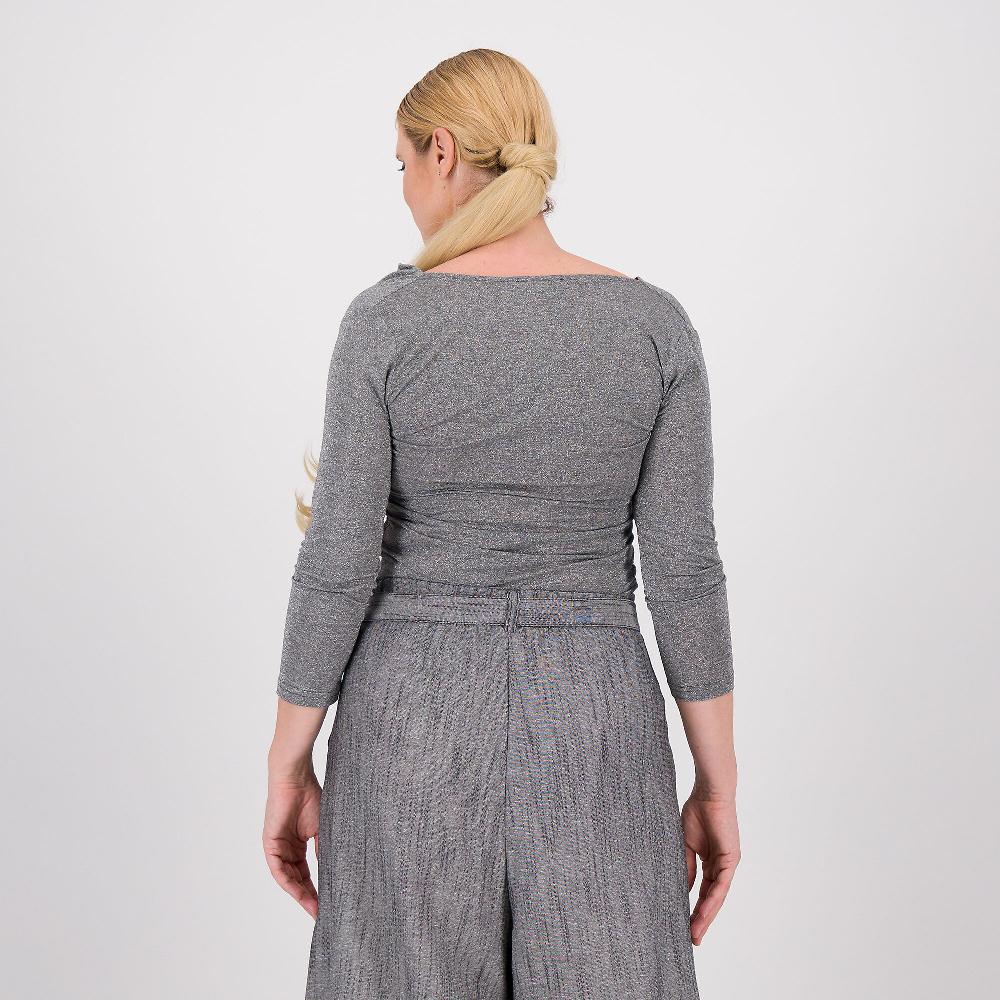 QVC Officina Della Moda Maglia In Jersey Misto Viscosa Con Lamé