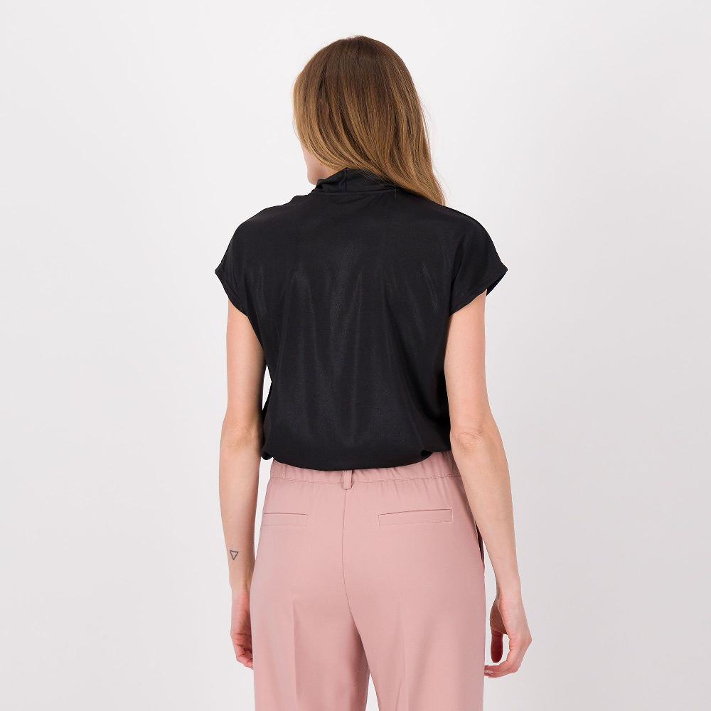 QVC Officina Della Moda Maglia In Jersey Misto Viscosa Effetto Martellato Con Collo A V Montante