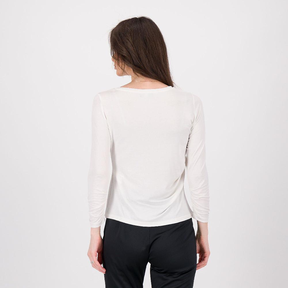 QVC Officina Della Moda Maglia In Jersey Spalmato Con Scollo Tondo Ampio