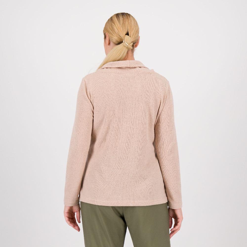 QVC Officina Della Moda Maglia Sciancrata A Costina Con Collo A Ciambella