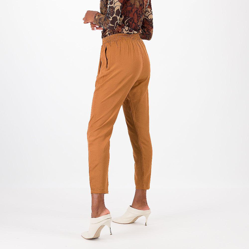 QVC Officina Della Moda Pantaloni A Carota In Raso Di Misto Viscosa