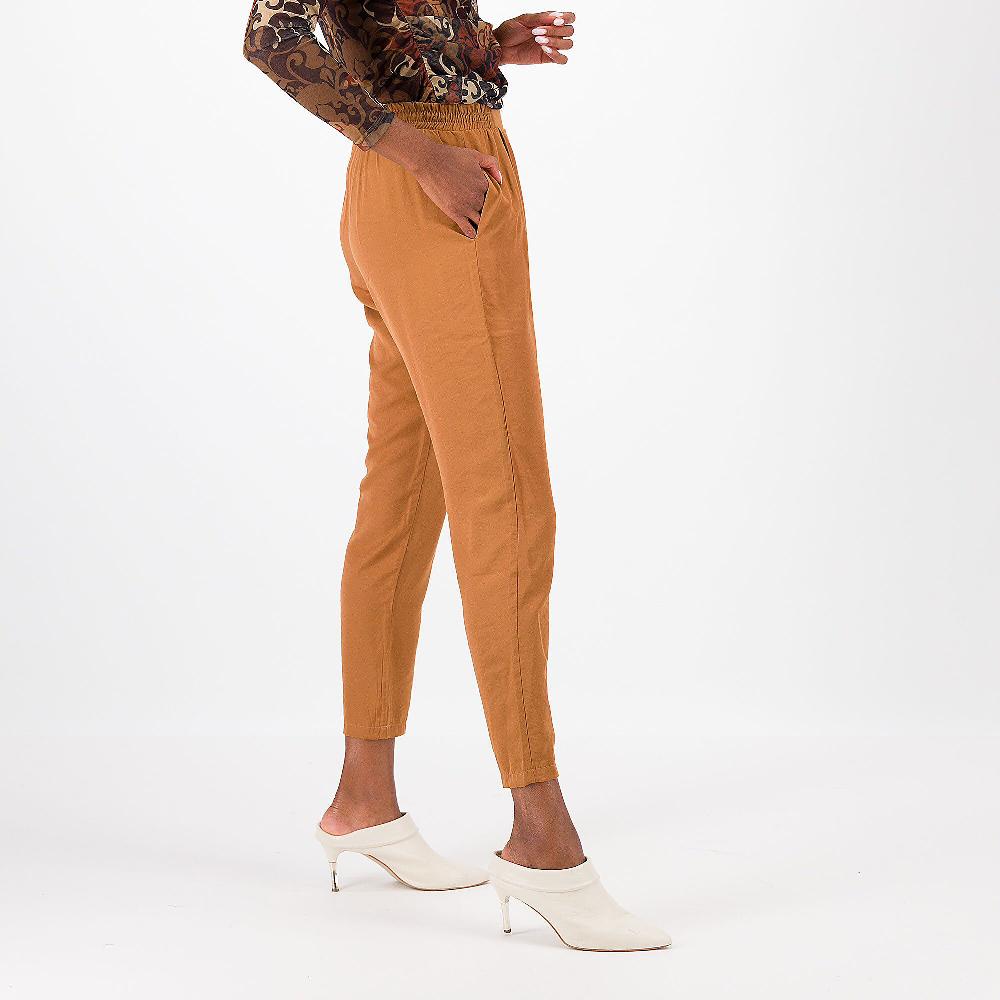 QVC Officina della Moda Pantaloni a carota in raso di misto viscosa