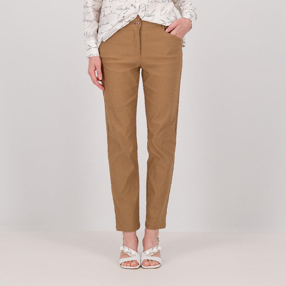 QVC Officina della Moda Pantaloni a sigaretta super stretch con doppi passanti