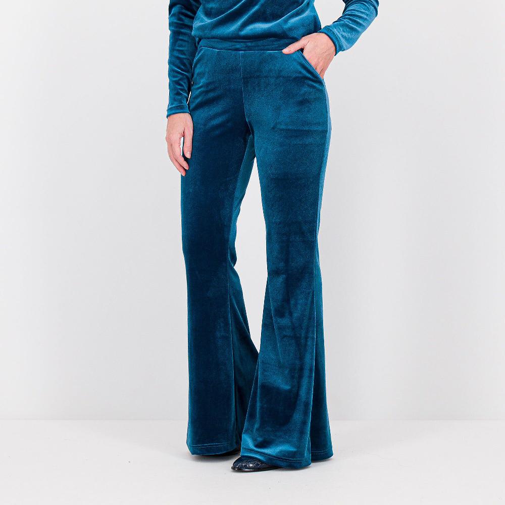 QVC Officina della Moda Pantaloni a zampetta in jersey di velluto