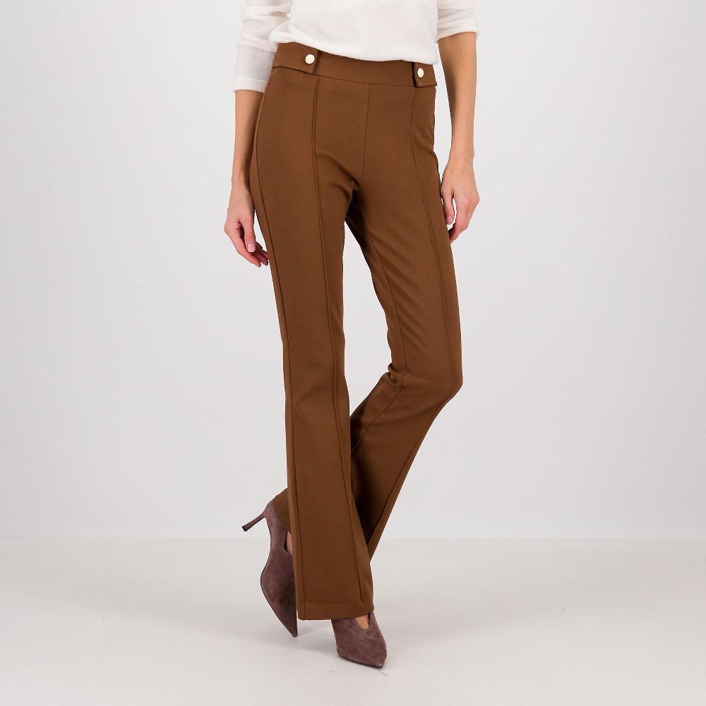 QVC Officina della Moda Pantaloni a zampetta in punto Milano diagonale