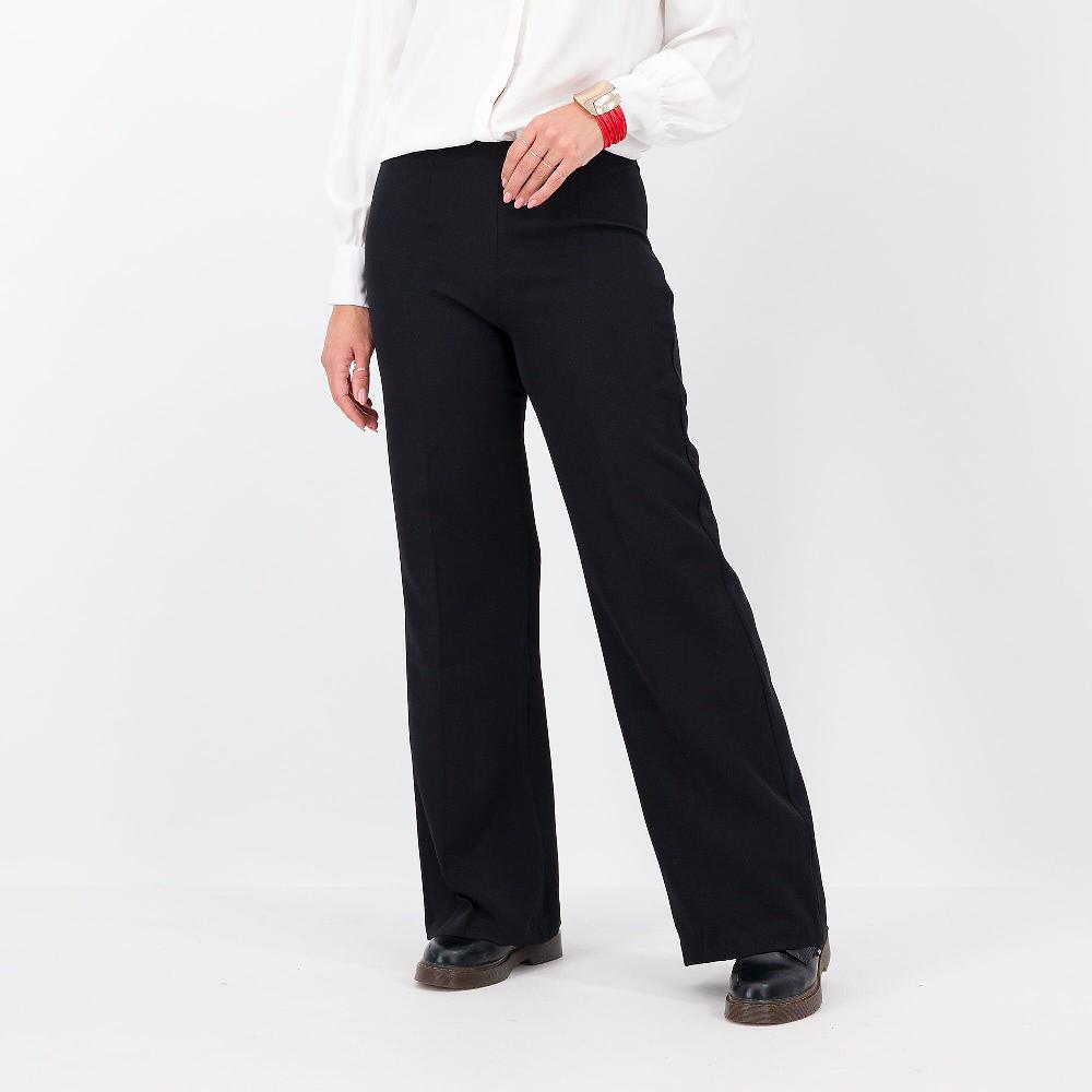 QVC Officina della Moda Pantaloni ampi in tessuto jaspé con elastico