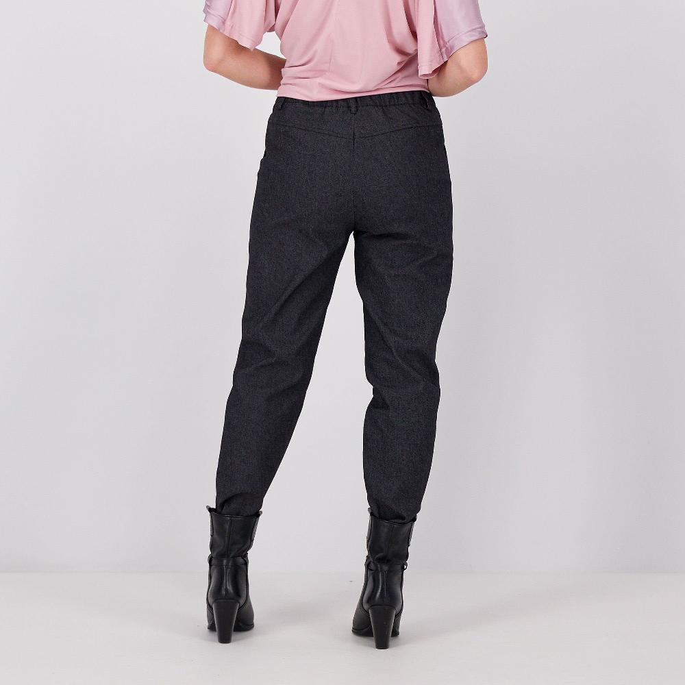 QVC Officina Della Moda Pantaloni Balloon In Jeans Con Pinces