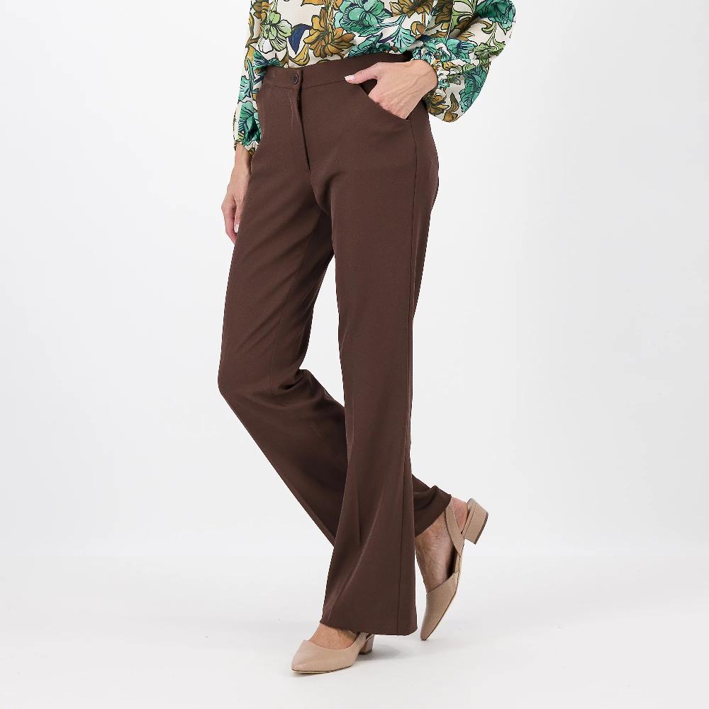 QVC Officina della Moda Pantaloni bootcut in cady fluido