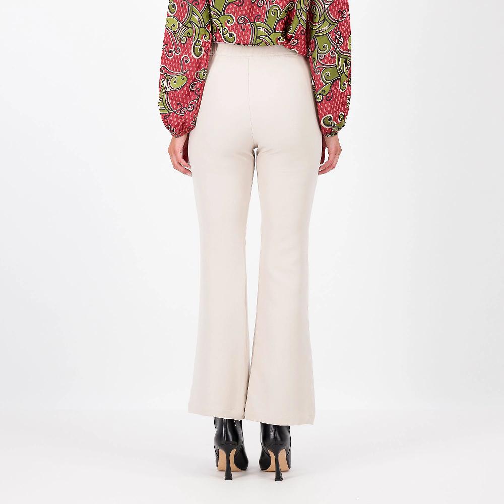 QVC Officina Della Moda Pantaloni Bootcut In Tessuto Bi-stretch