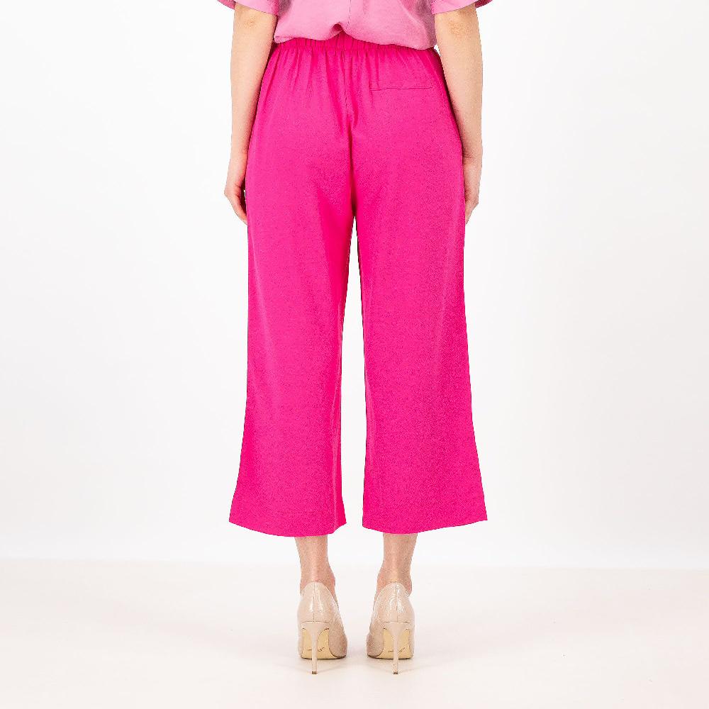 QVC Officina Della Moda Pantaloni Cropped In Lino E Viscosa