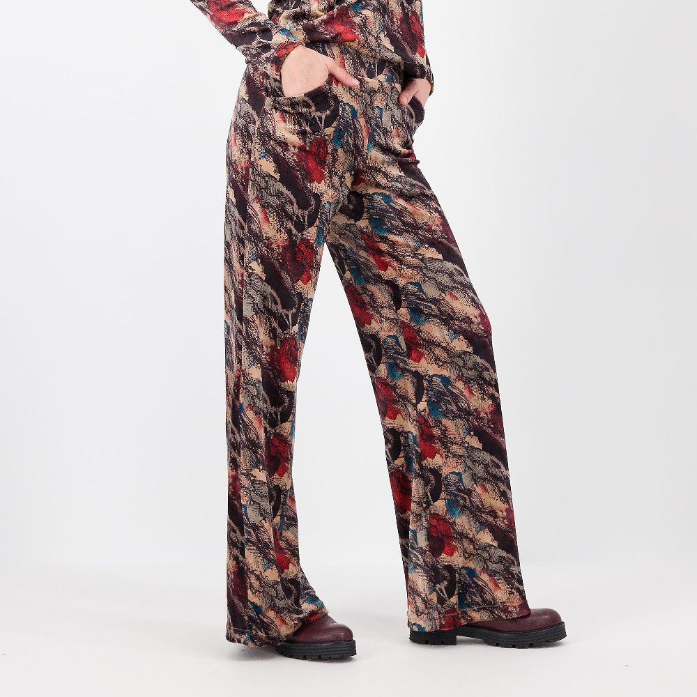 QVC Officina della Moda Pantaloni fantasia in velluto