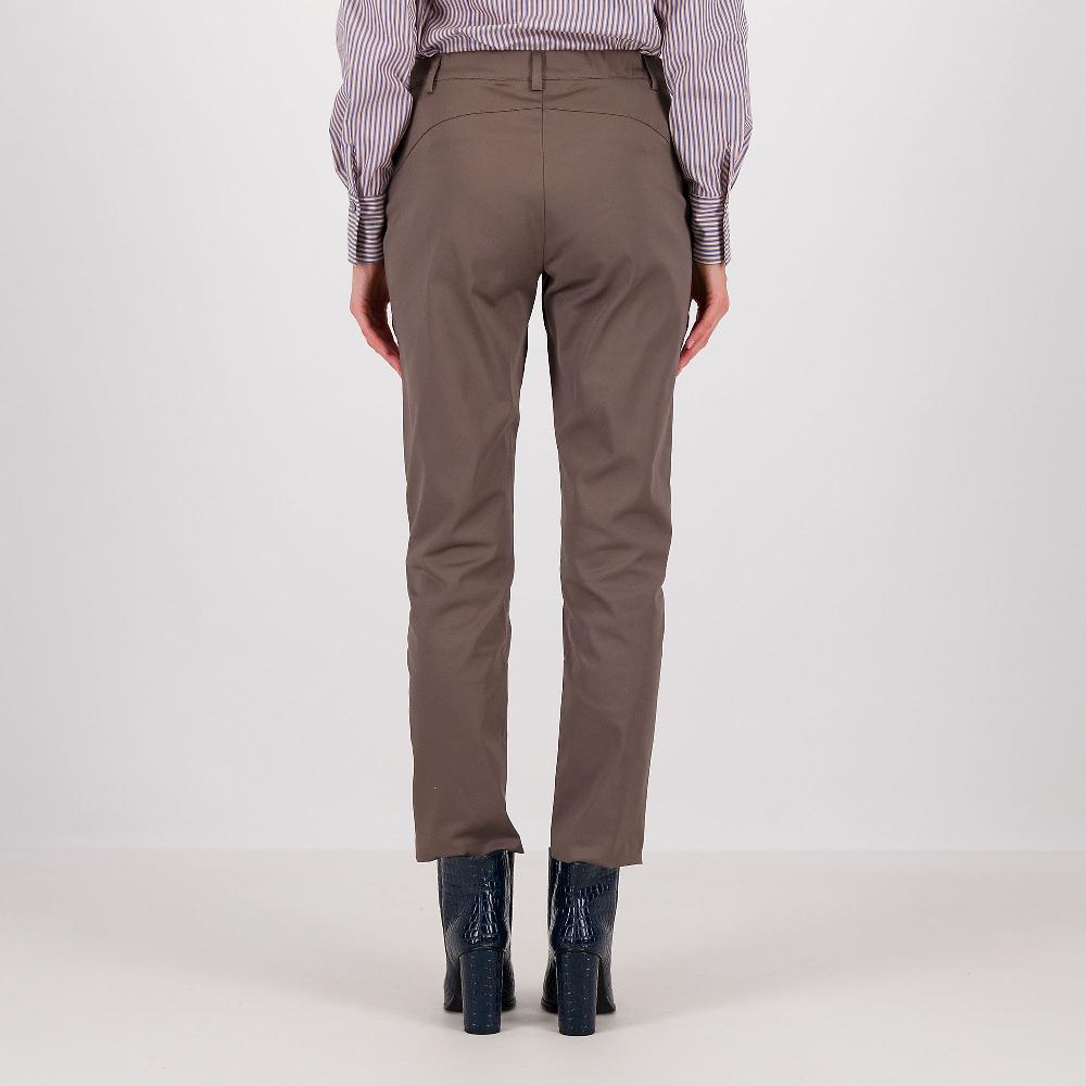 QVC Officina Della Moda Pantaloni Gamba Dritta In Raso Tecnico Finish Opaco