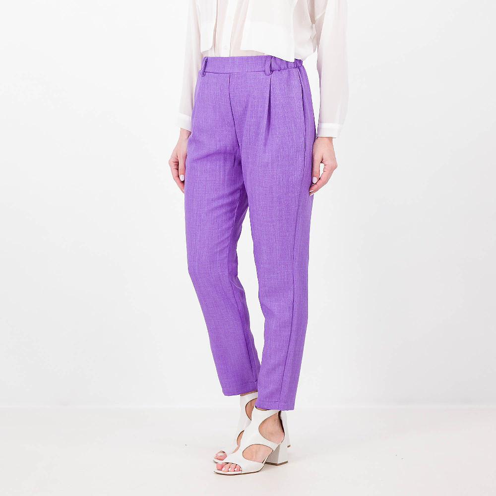 QVC Officina della Moda Pantaloni in tessuto fiammato Lughezza caviglia Made in Italy