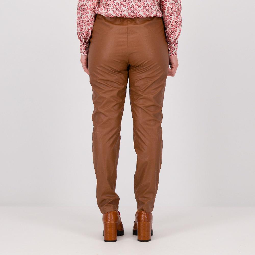 QVC Officina Della Moda Pantaloni In Tessuto Spalmato Con Base Viscosa