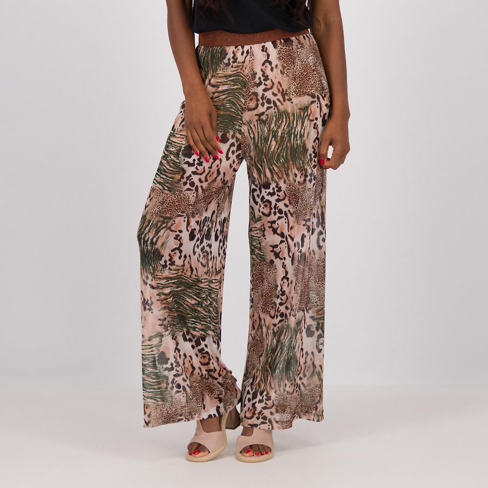 QVC Officina della Moda Pantaloni in tulle fantasia con pantaloncino