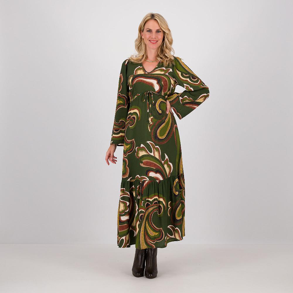 QVC Olly Doo Abito lungo in viscosa fantasia con coulisse