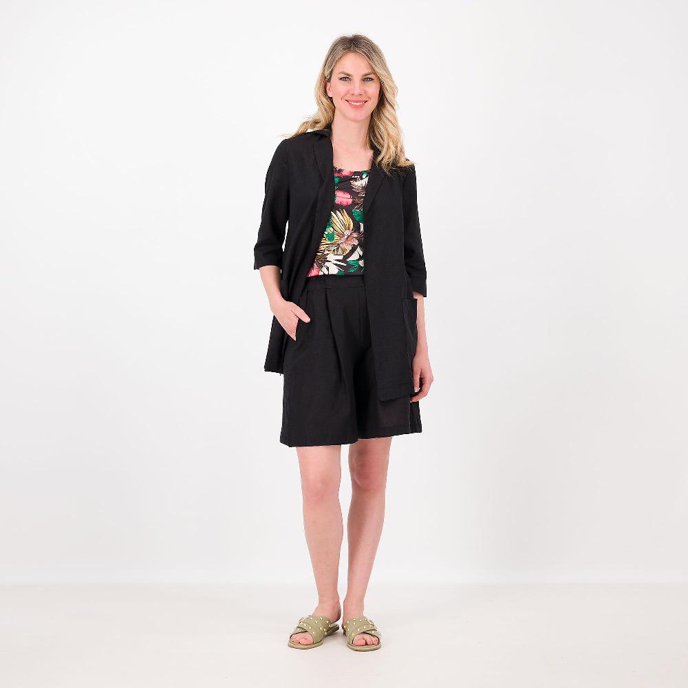 QVC Olly Doo Blazer In Lino E Viscosa Con Collo Revers