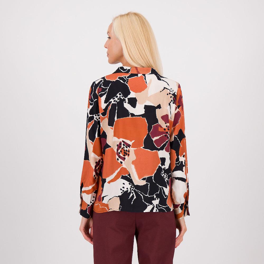 QVC Olly Doo Camicia Fantasia In Mussola Di Viscosa A Maniche Lunghe