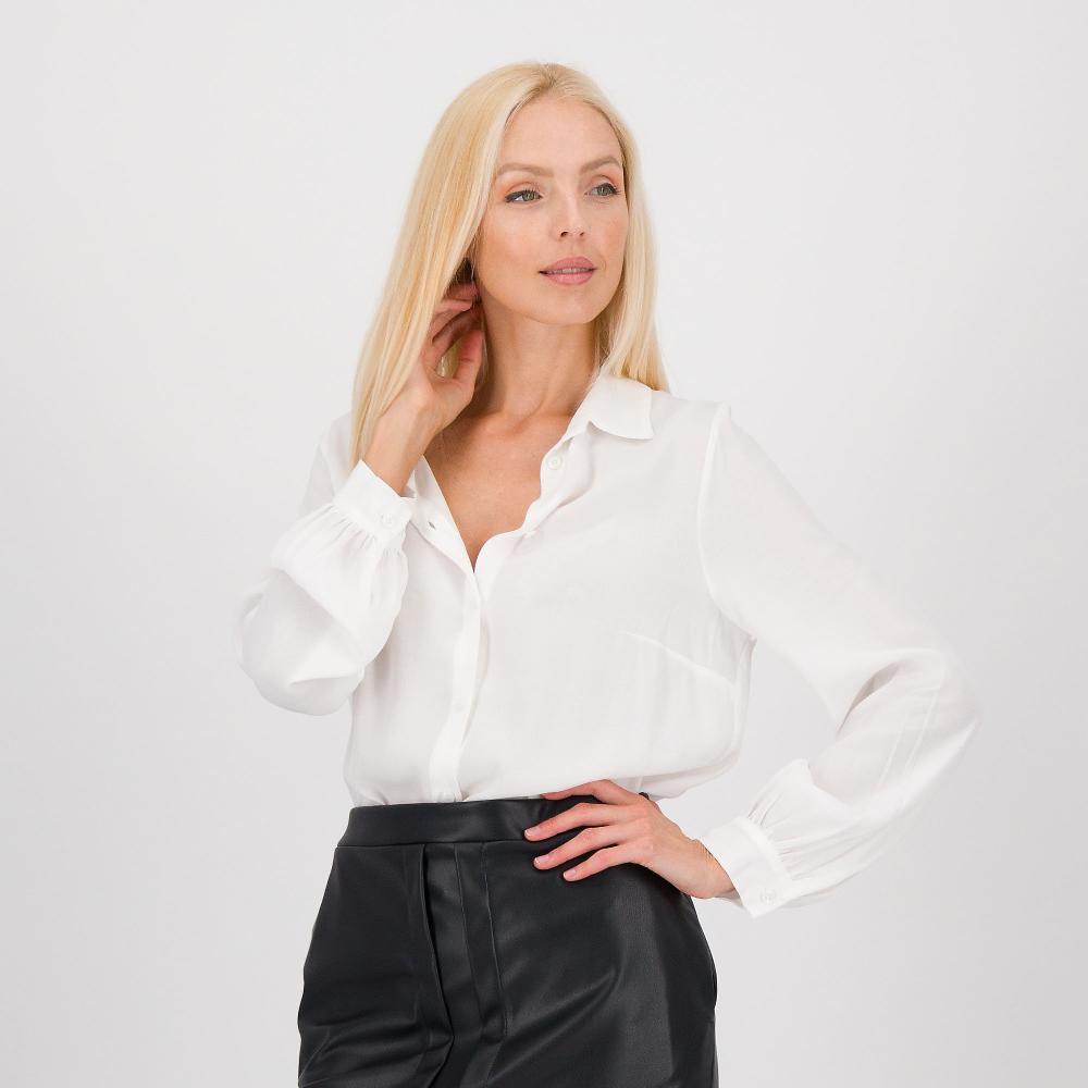 QVC Olly Doo Camicia in crêpe di viscosa a maniche lunghe