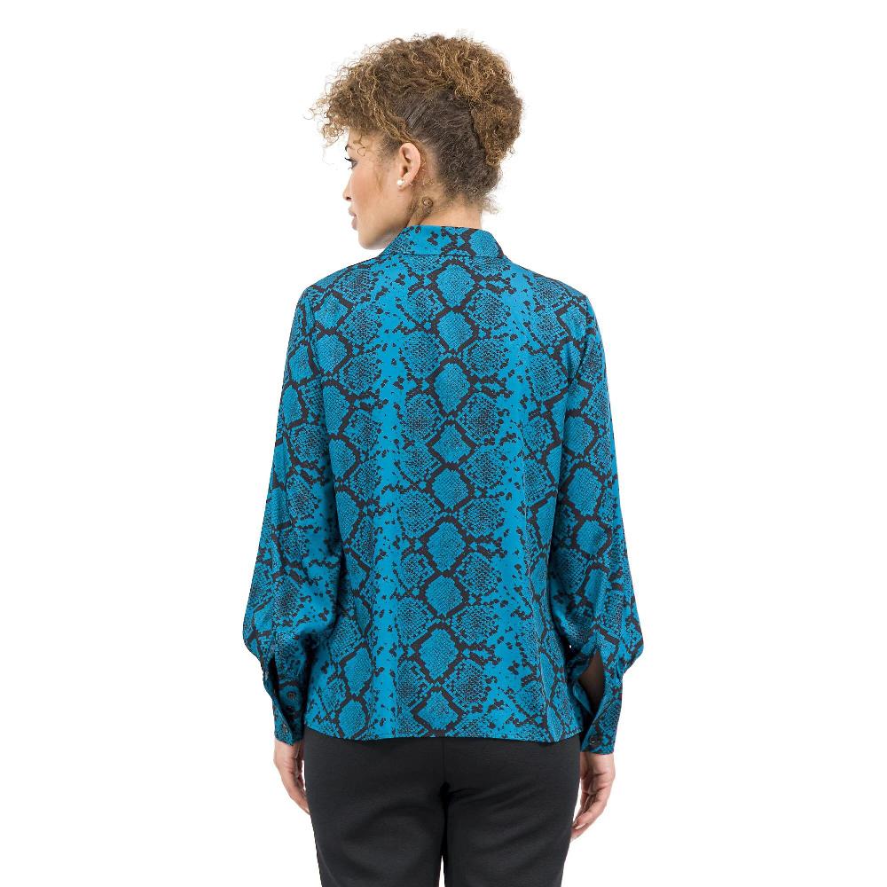 QVC Olly Doo Camicia In Raso Manica Con Arriccio Polso Alto 3 Bottoni Made In Italy