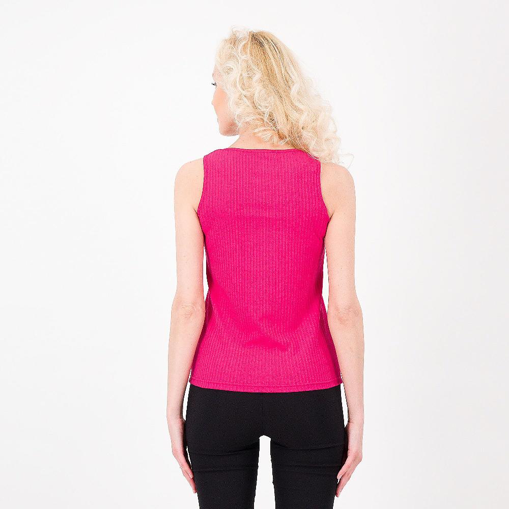 QVC Olly Doo Canotta A Coste In Jersey Di Viscosa Fiore Applicato Made In Italy