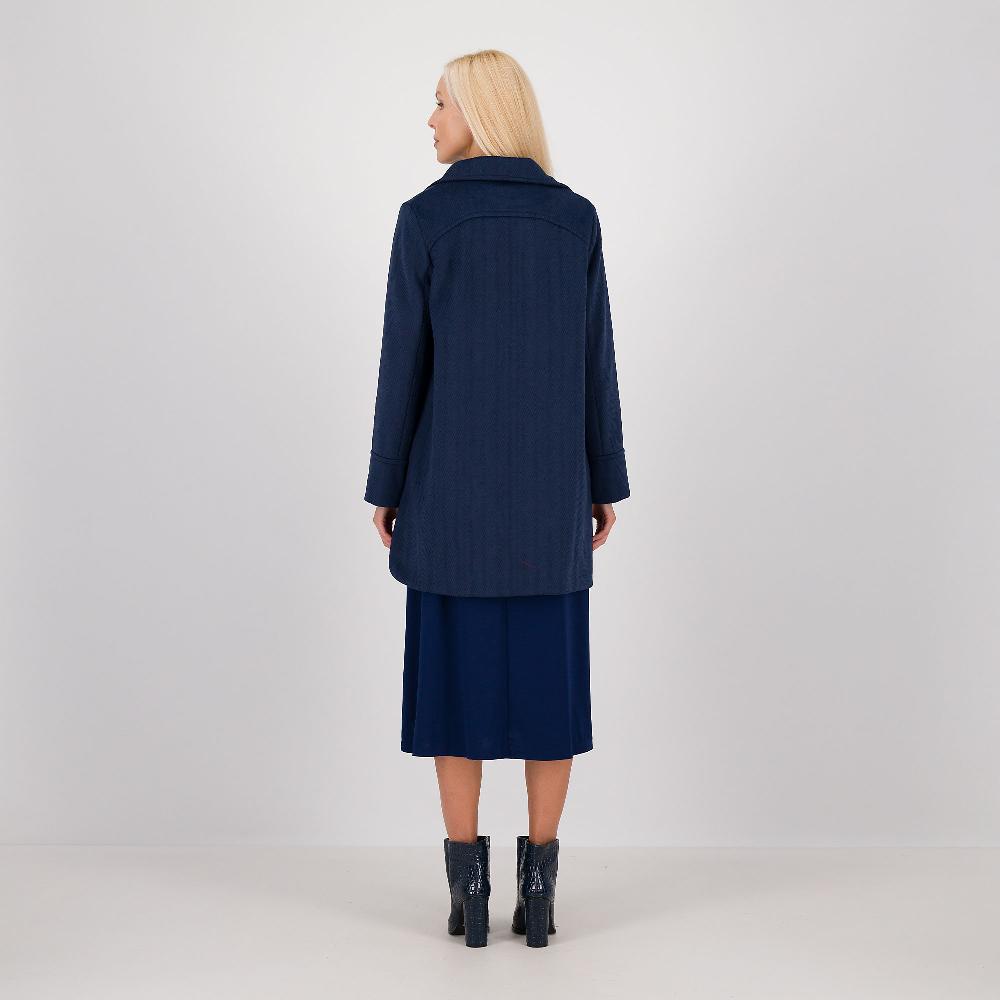 QVC Olly Doo Cappotto In Panno Con Lavorazione A Spina Di Pesce
