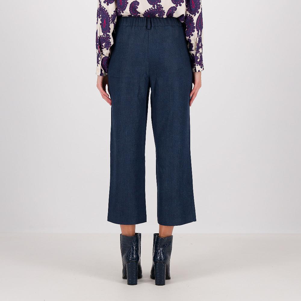 QVC Olly Doo Jeans Cropped In Lyocell Con Nervatura Su Gamba