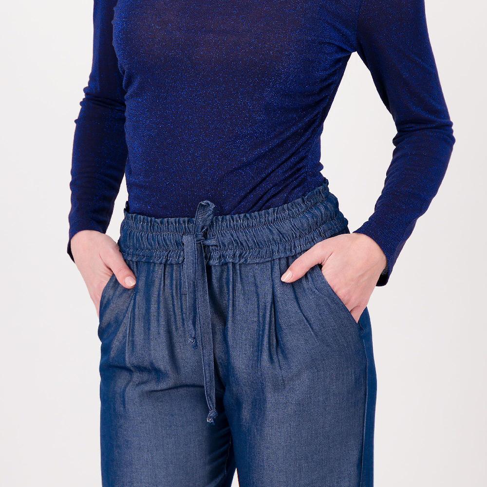 QVC Olly Doo Jogger In Chambray Cangiante Di Misto Viscosa