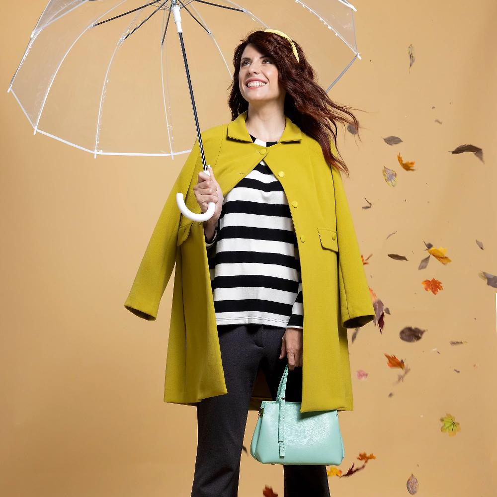 QVC Olly Doo Maglia A Righe In Misto Viscosa Con Maniche Lunghe