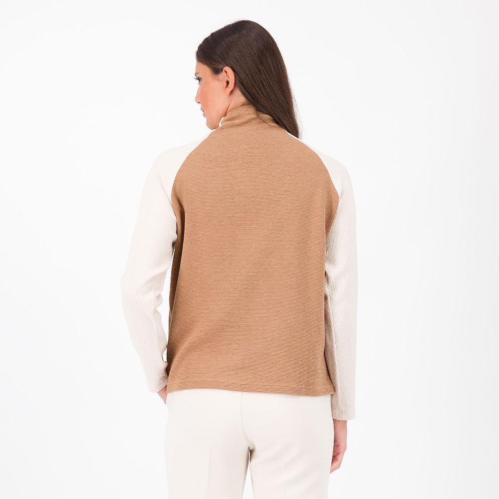QVC Olly Doo Maglia Color Block In Misto Viscosa Collo A Cratere