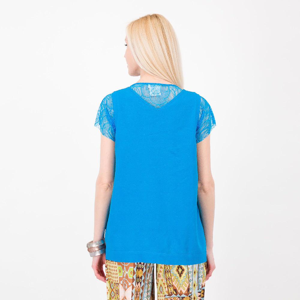 QVC Olly Doo Maglia Doppia Canotta Lino E Viscosa E Top Pizzo