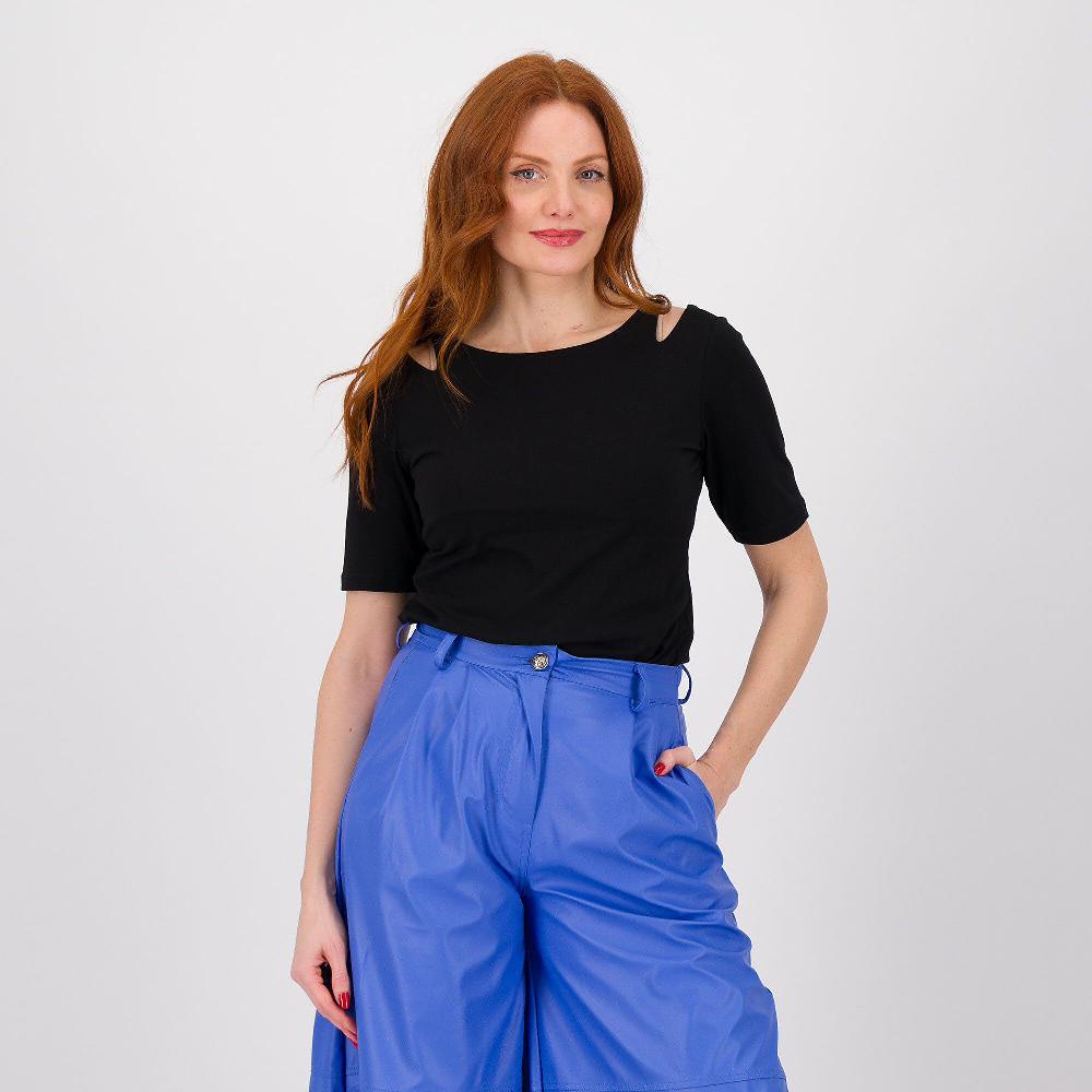 QVC Olly Doo Maglia in jersey di cotone con motivo di tagli