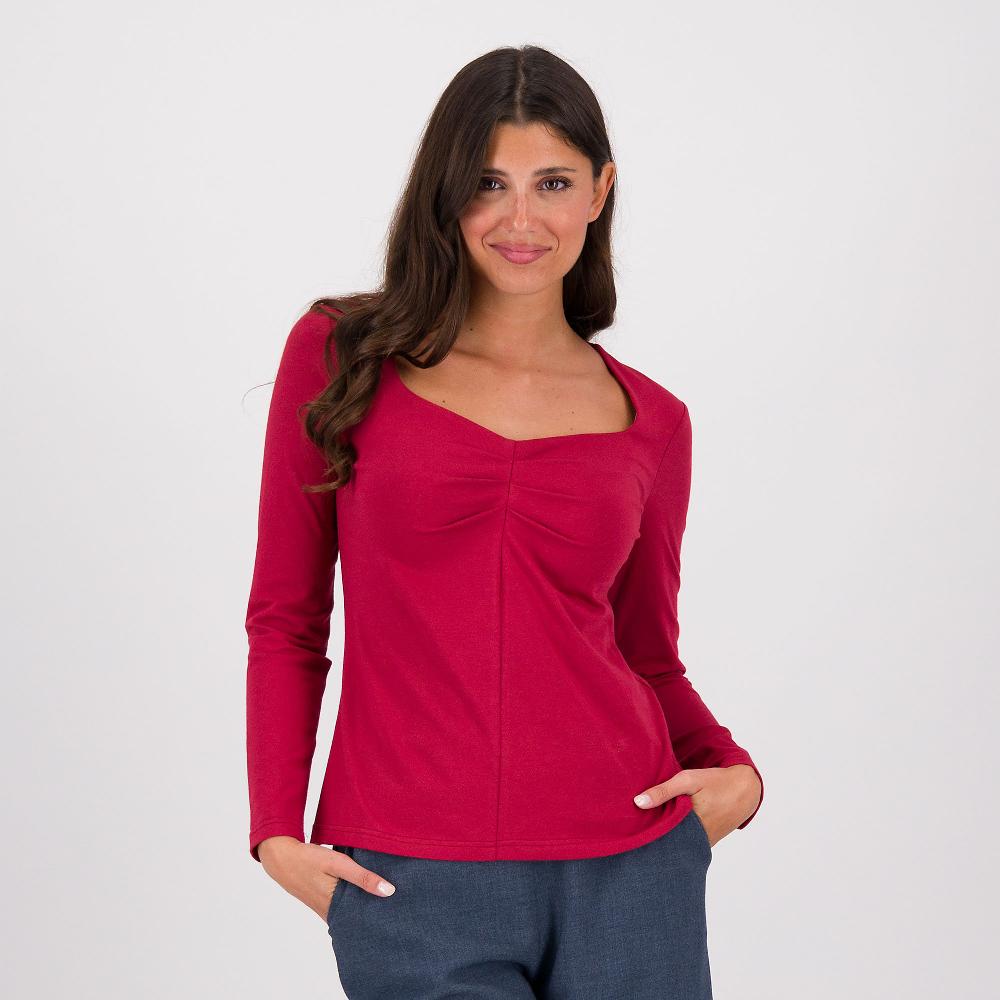 QVC Olly Doo Maglia in jersey di cotone con scollo ampio
