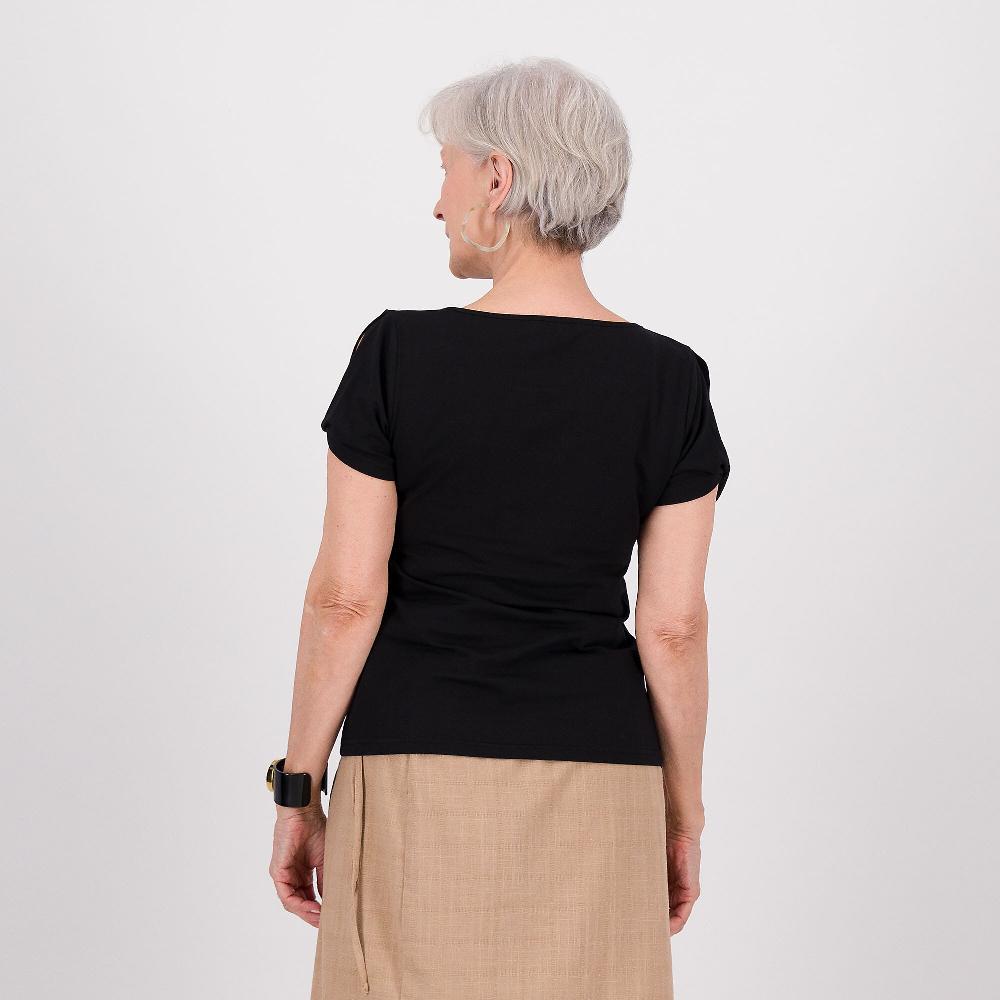 QVC Olly Doo Maglia In Jersey Di Cotone E Apertura Sulle Maniche Made In Italy