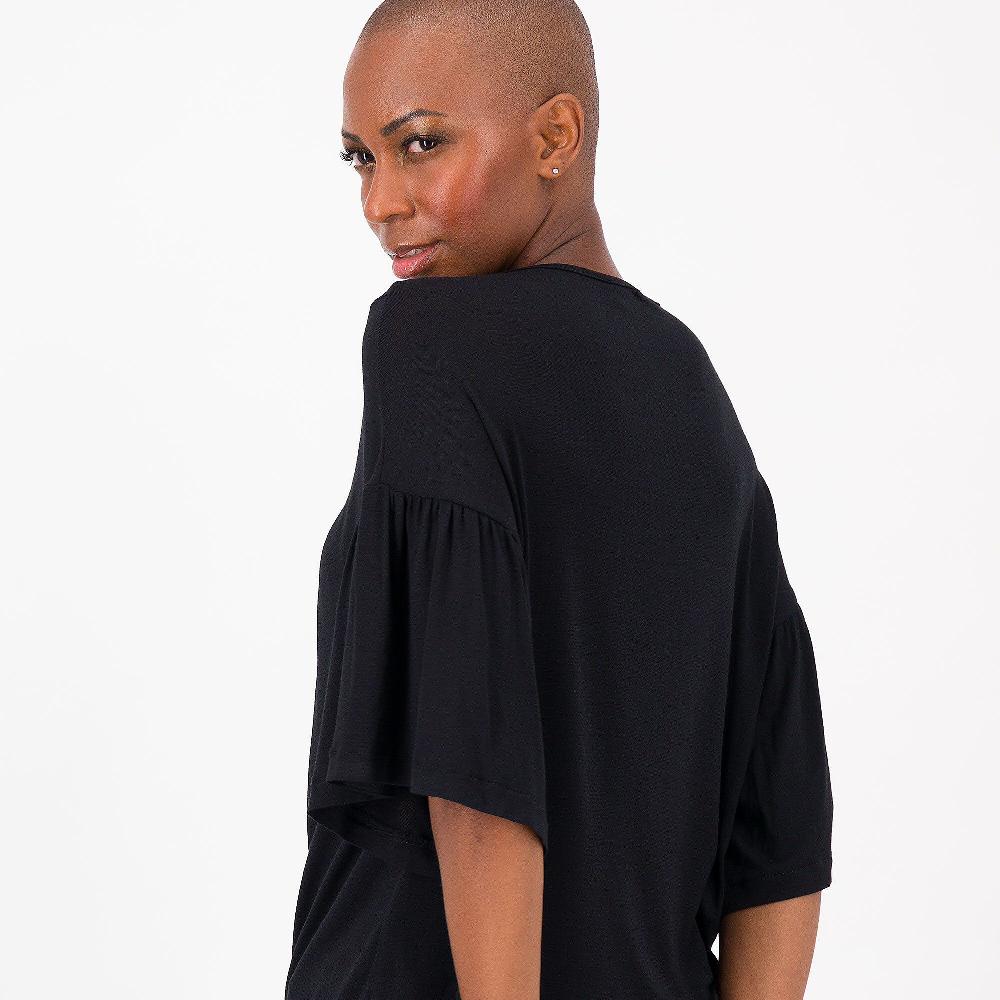 QVC Olly Doo Maglia In Jersey Di Viscosa Tipo Fiammato Taglio Trasversale. Made In Italy