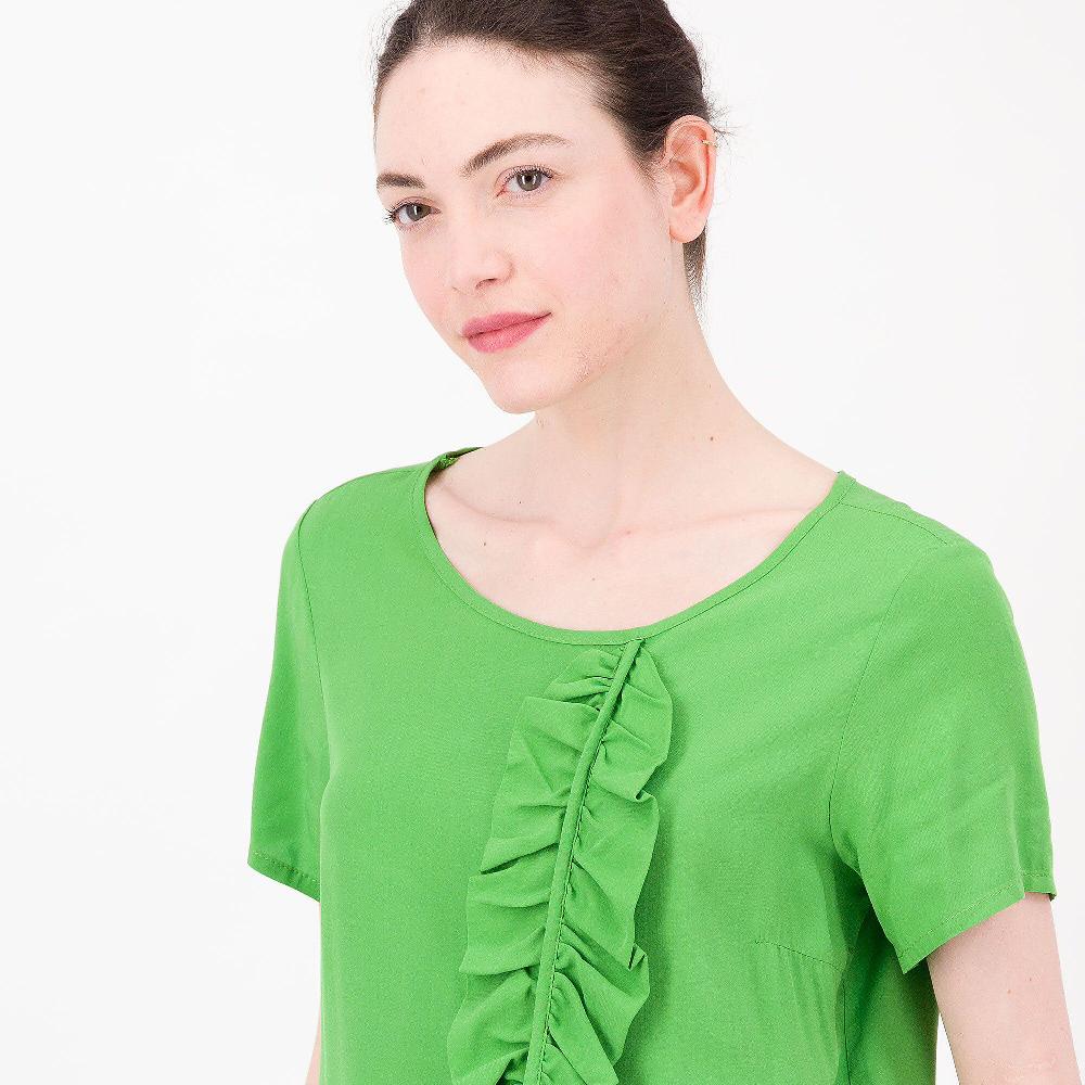 QVC Olly Doo Maglia In Mussola Di Viscosa Con Decoro A Foglia