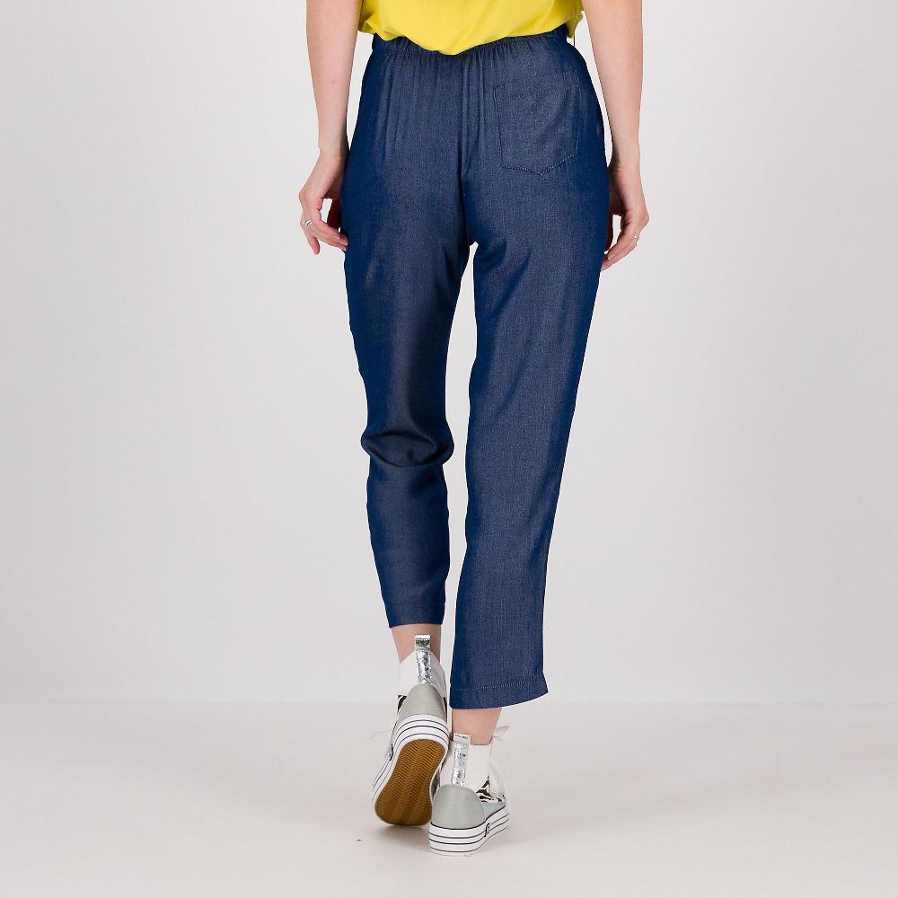 QVC Olly Doo Pantaloni A Carota In Jeans Leggero Con Viscosa Made In Italy