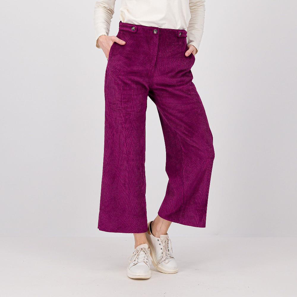 QVC Olly Doo Pantaloni a gamba ampia in velluto a costine