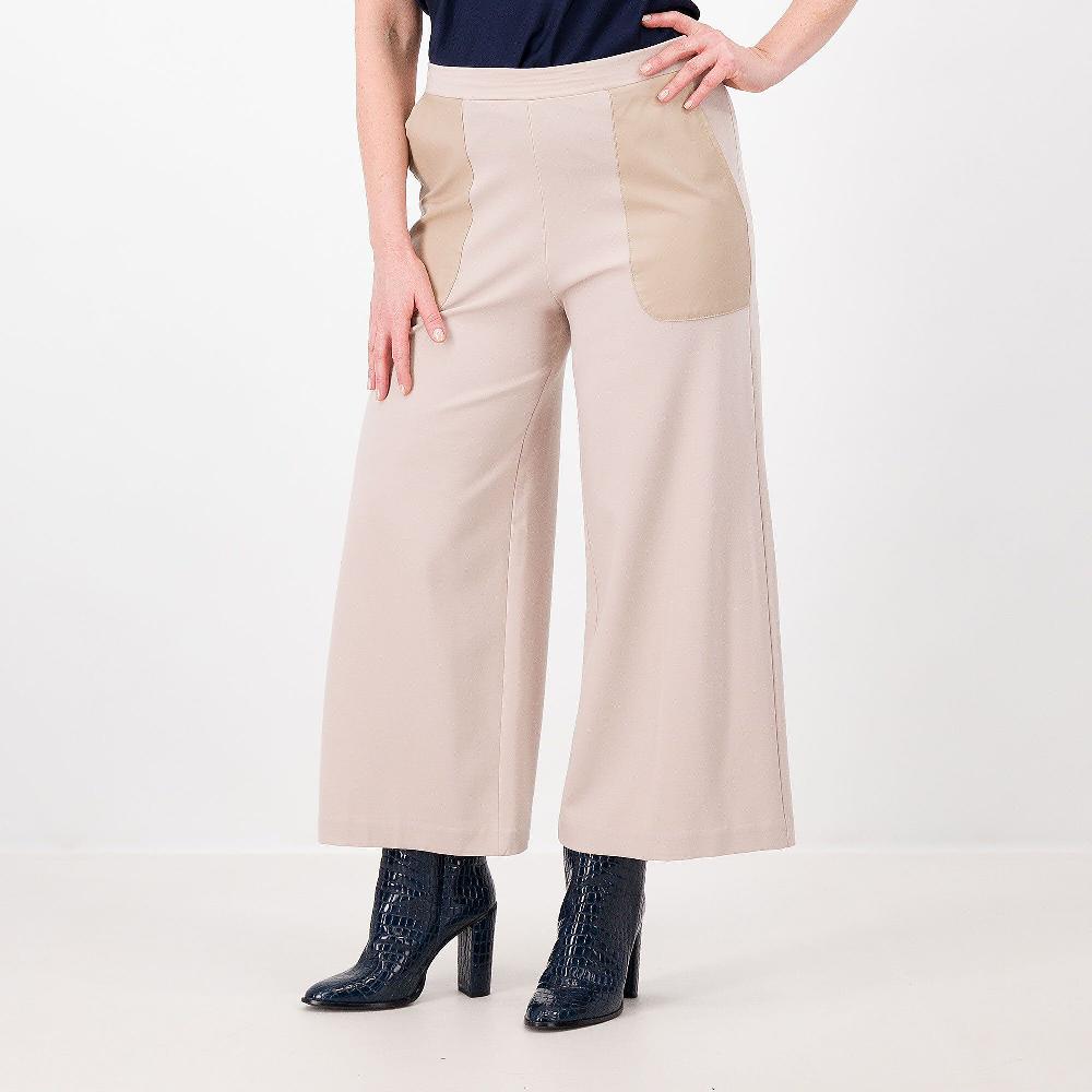 QVC Olly Doo Pantaloni cropped in punto Milano con tasche