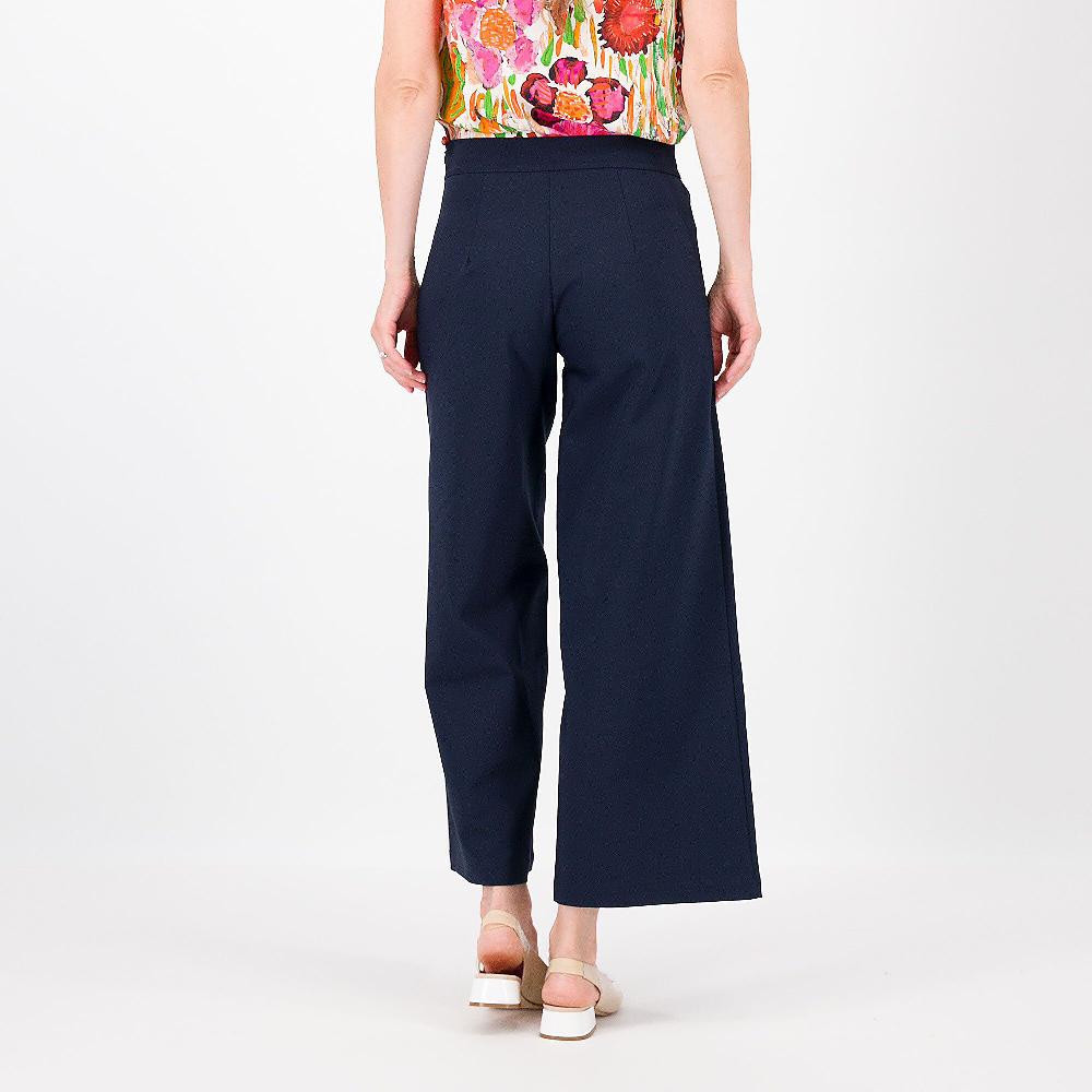 QVC Olly Doo Pantaloni Gamba Ampia In Tessuto Tecnico Elasticizzato