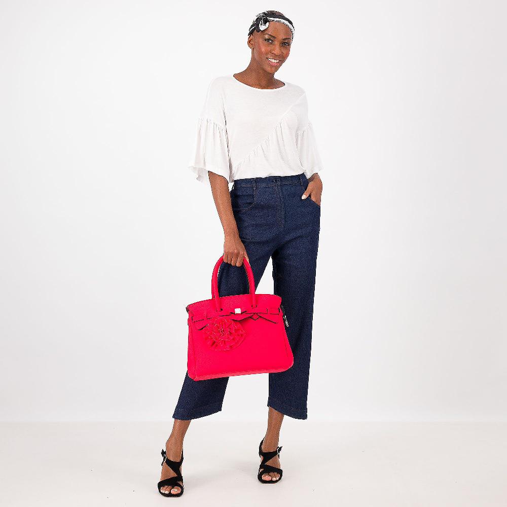 QVC Olly Doo Pantaloni In Jeans Leggero Con Fondo Sagomato