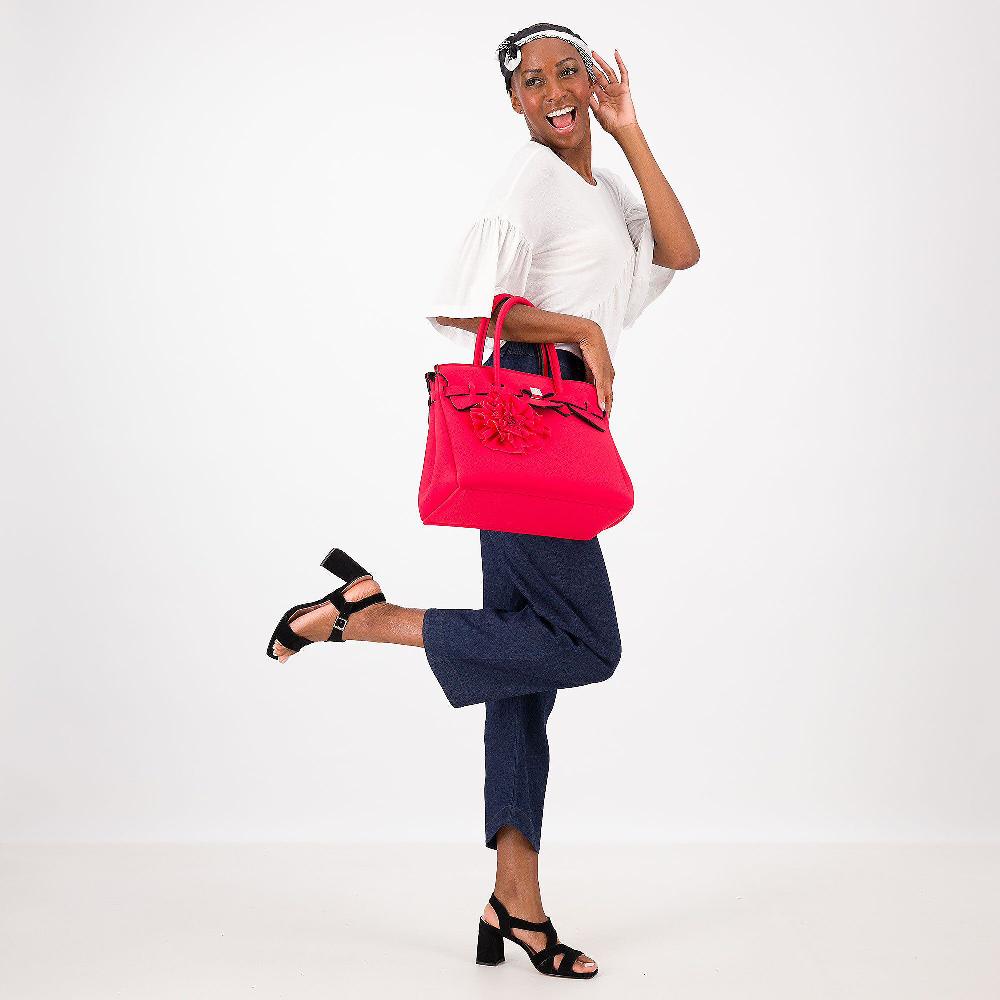 QVC Olly Doo Pantaloni In Jeans Leggero Con Fondo Sagomato