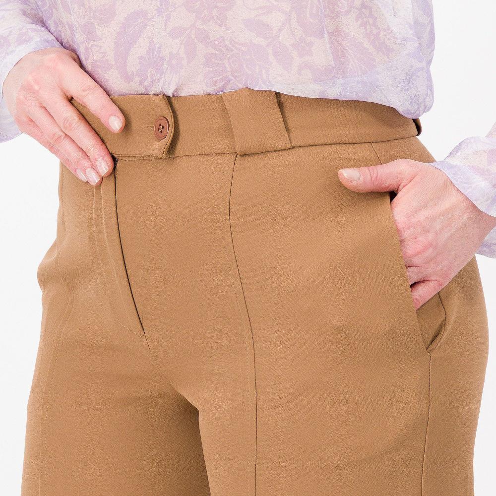 QVC Olly Doo Pantaloni Linea Dritta In Bi-stretch Taglio Imunturato Made In Italy