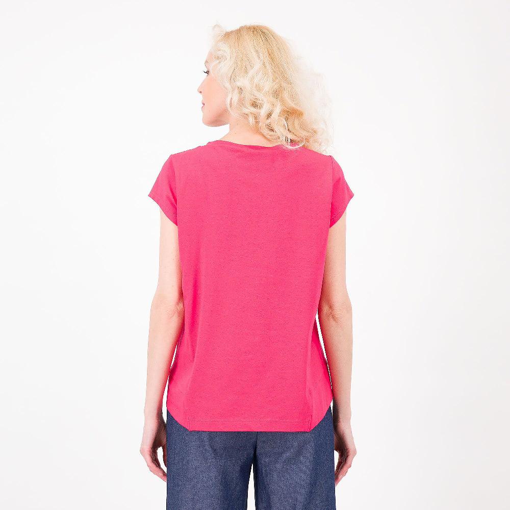 QVC Olly Doo T-shirt In Jersey Di Cotone Con Tagli Diagonali Made In Italy