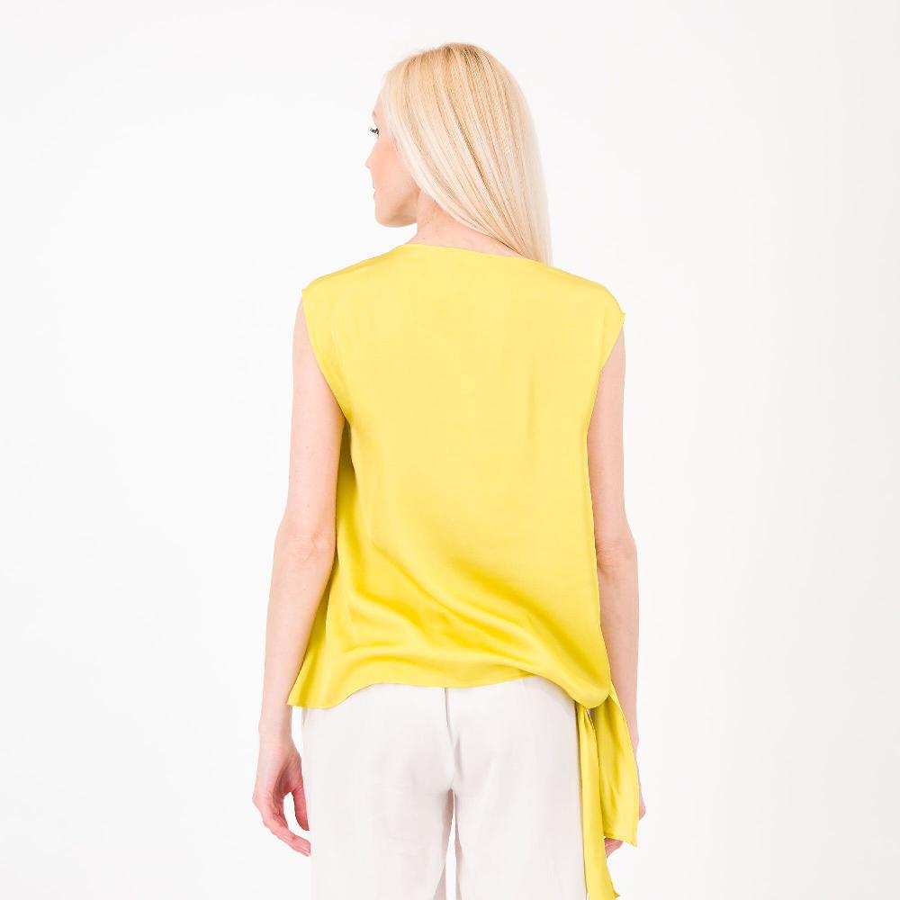 QVC Olly Doo Top Smanicato In Raso Di Viscosa Fondo Asimmetrico