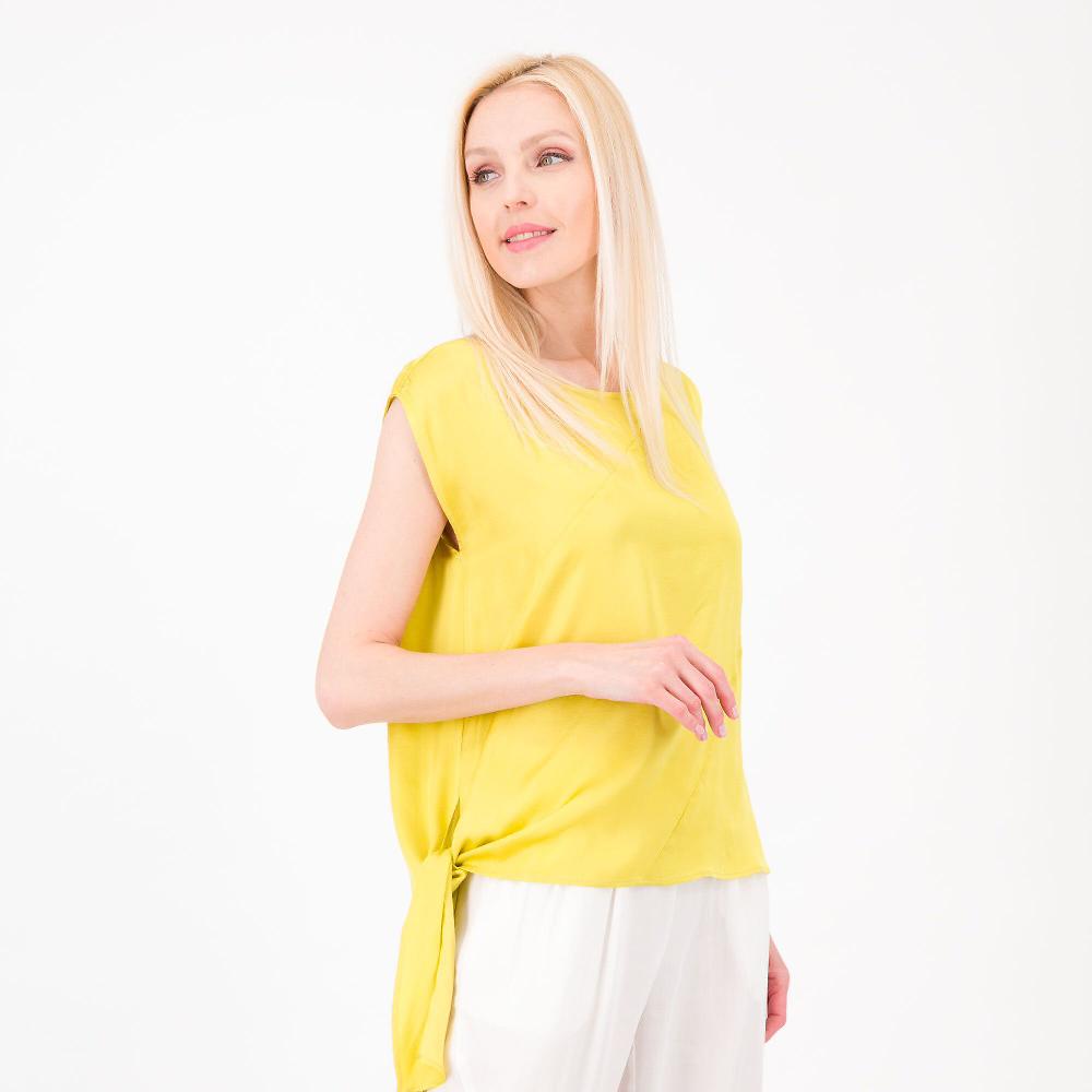 QVC Olly Doo Top smanicato in raso di viscosa fondo asimmetrico