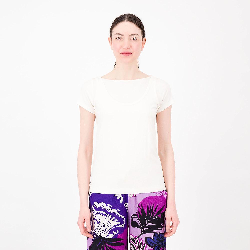 QVC Olly Doo Twin-set: maglia e canotta in jersey di viscosa stretch Made in Italy