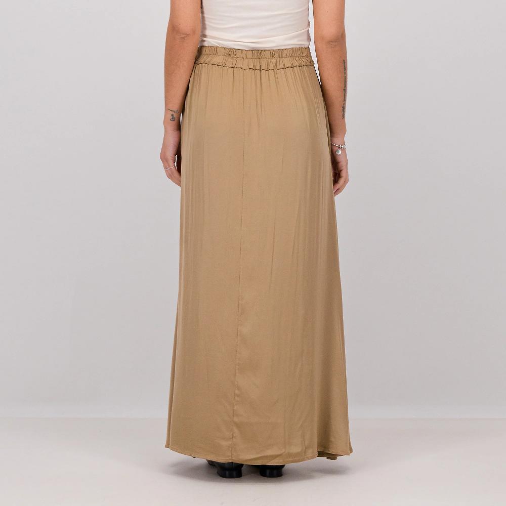 QVC Oltre Gonna Lunga In Raso Di Viscosa Con Elastico In Vita