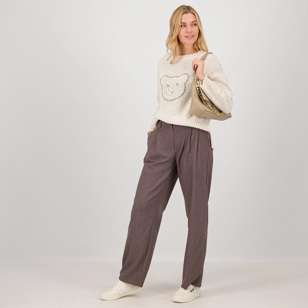 QVC Oltre Pantaloni In Misto Viscosa Con Gamba Dritta E Piega