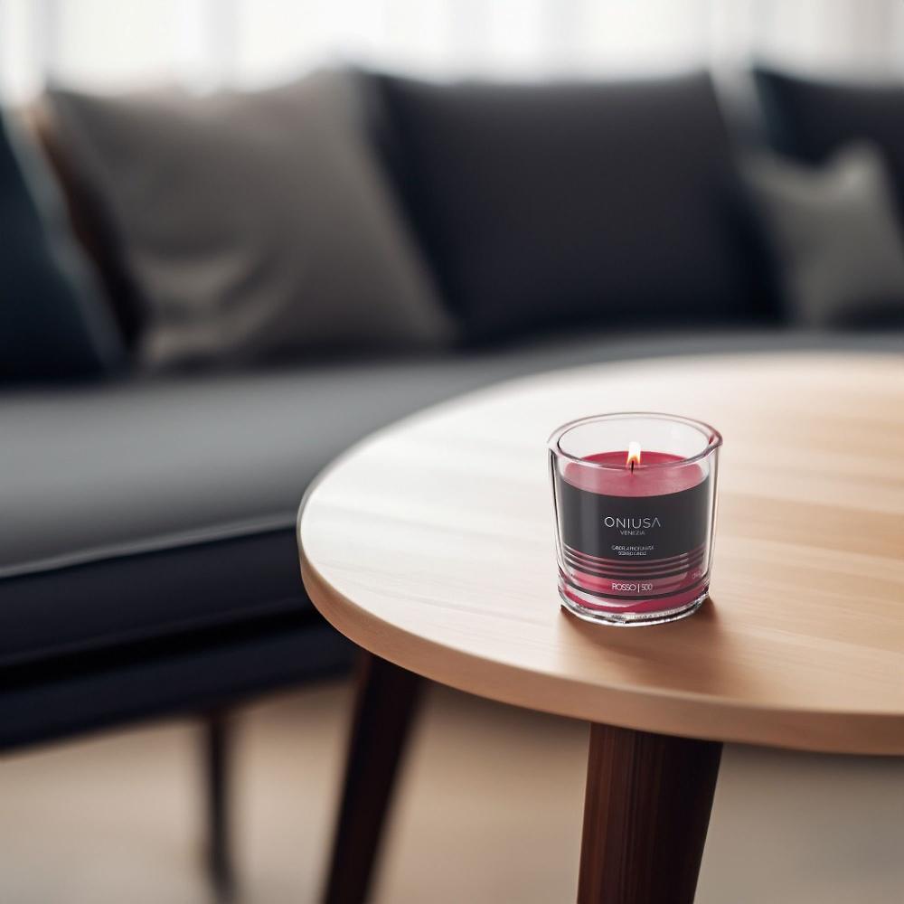 QVC Oniusa Venezia Candela profumata Rosso 500 con confezione